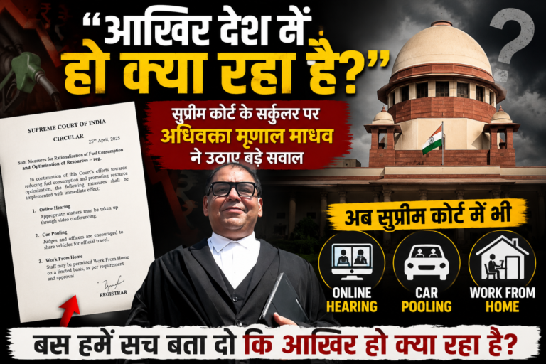 “आखिर देश में हो क्या रहा है?” सुप्रीम कोर्ट के सर्कुलर पर अधिवक्ता मृणाल माधव ने उठाए बड़े सवाल