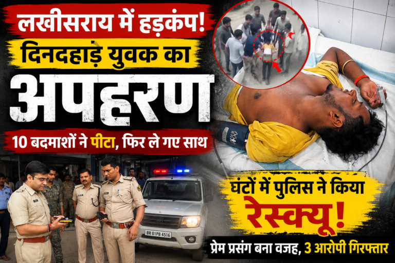 दिनदहाड़े युवक का अपहरण, पुलिस ने घंटों में किया रेस्क्यू; प्रेम प्रसंग बना वारदात की वजह